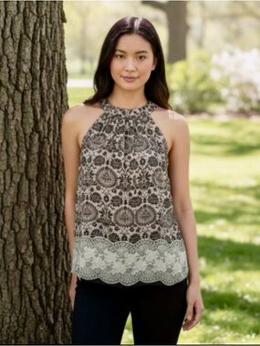 Violet & Claire Sleeveless Boho Print Tunic Size Large